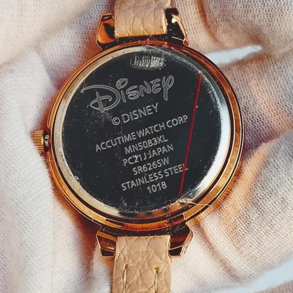 Disney Minnie Mouse Rose Gold Watch White Rhinestones